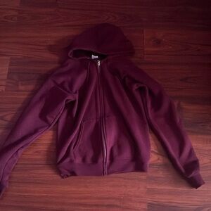 Dark red hoodie